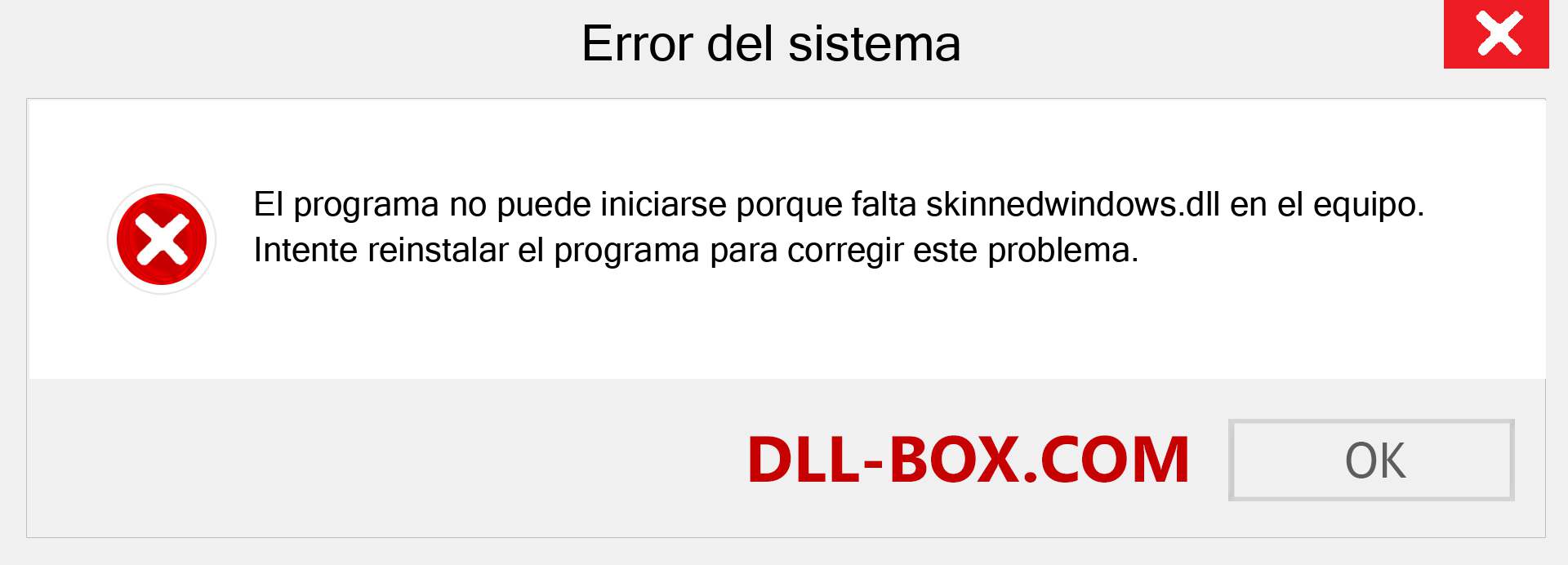 ¿Falta el archivo skinnedwindows.dll ?. Descargar para Windows 7, 8, 10 - Corregir skinnedwindows dll Missing Error en Windows, fotos, imágenes